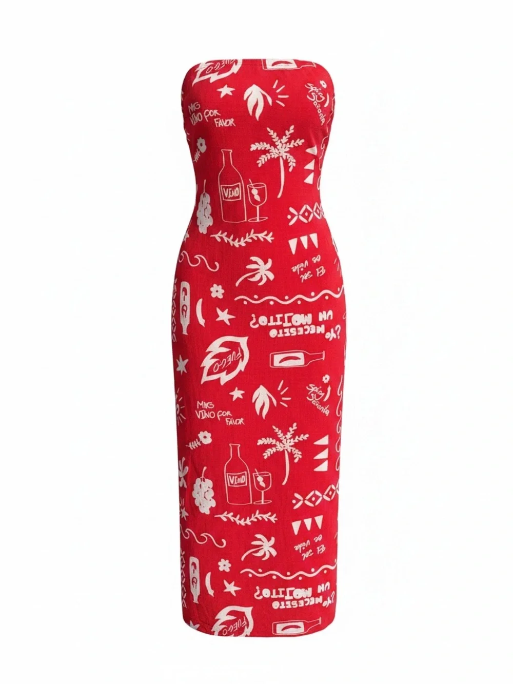 ANTHROPOLOGIE Paper Heart Red Resort Print Maxi Dress, Size Large - Picture 9 of 14
